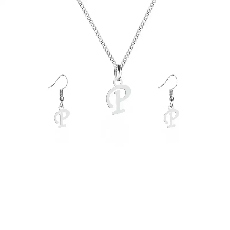 نیم ست زنانه هایکا طرح حرف لاتین p مدل s.ha1--34