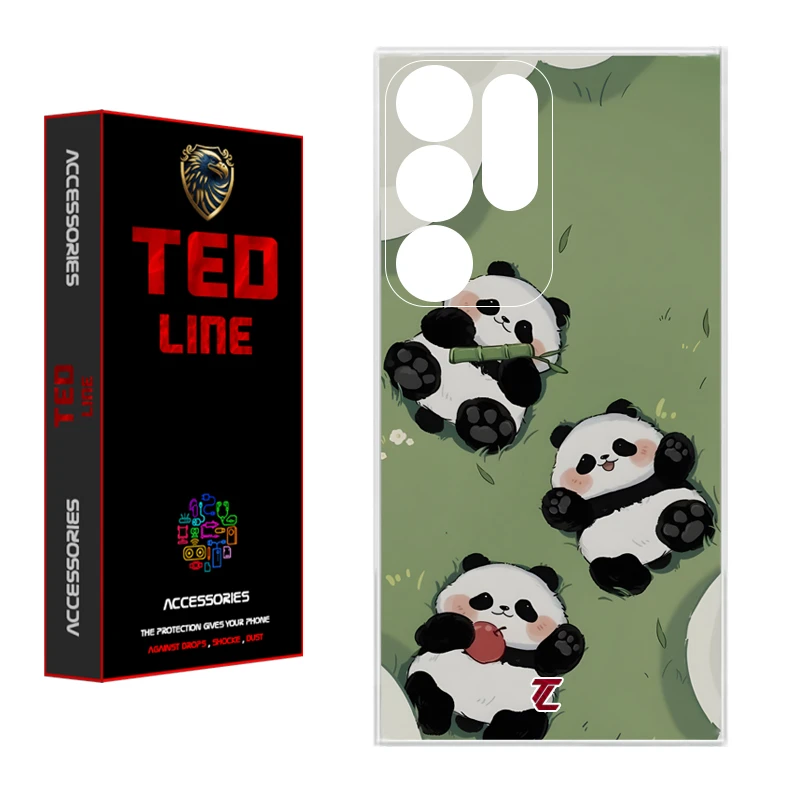 کاور تد لاین طرح پاندا کد 1102 مناسب برای گوشی موبایل سامسونگ Galaxy S25 Ultra