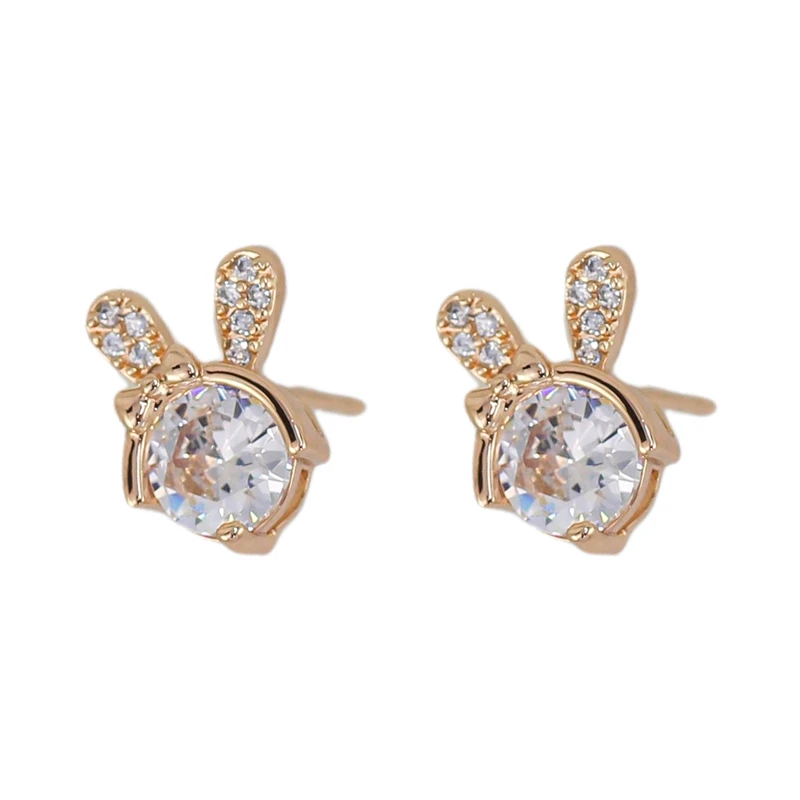 گوشواره میخی زنانه ژوپینگ مدل خرگوش کد AAC1176