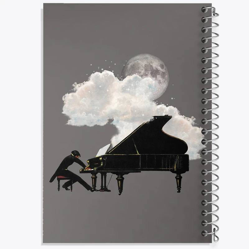 دفتر نت موسیقی 50 برگ خندالو مدل پیانو کد F2794