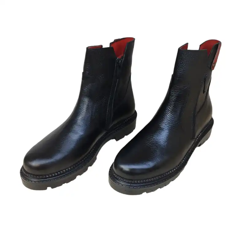 نیم بوت زنانه مدل رکسانا چرم طبیعی رنگ مشکی