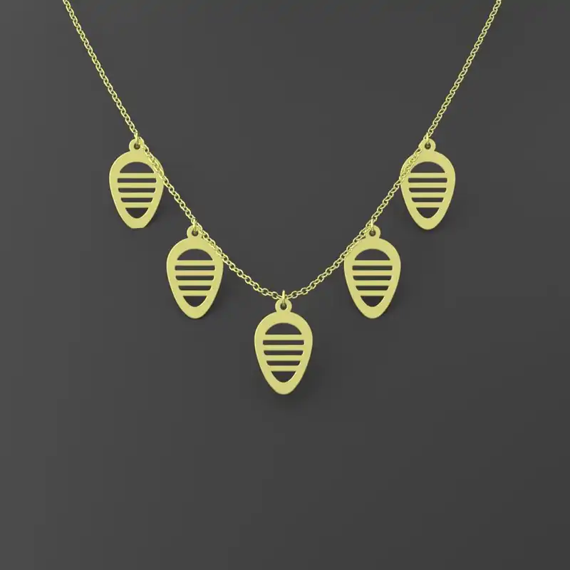 گردنبند طلا 18 عیار زنانه مدوپد مدل هندسی کد RNA11380