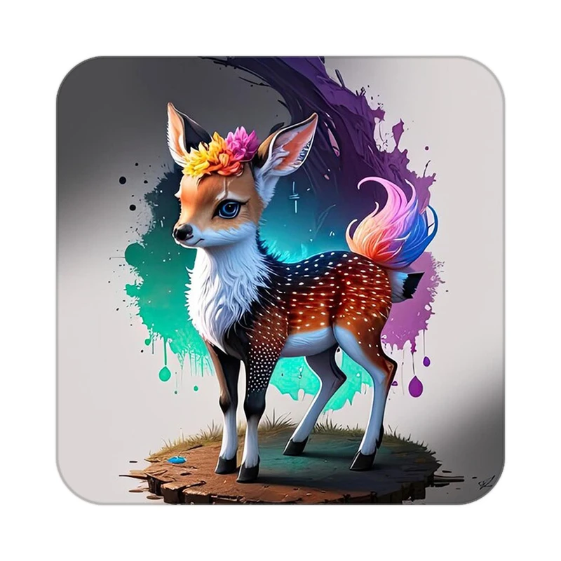 زیر لیوانی کاکتی طرح حیوانات رنگی مدل mp25462