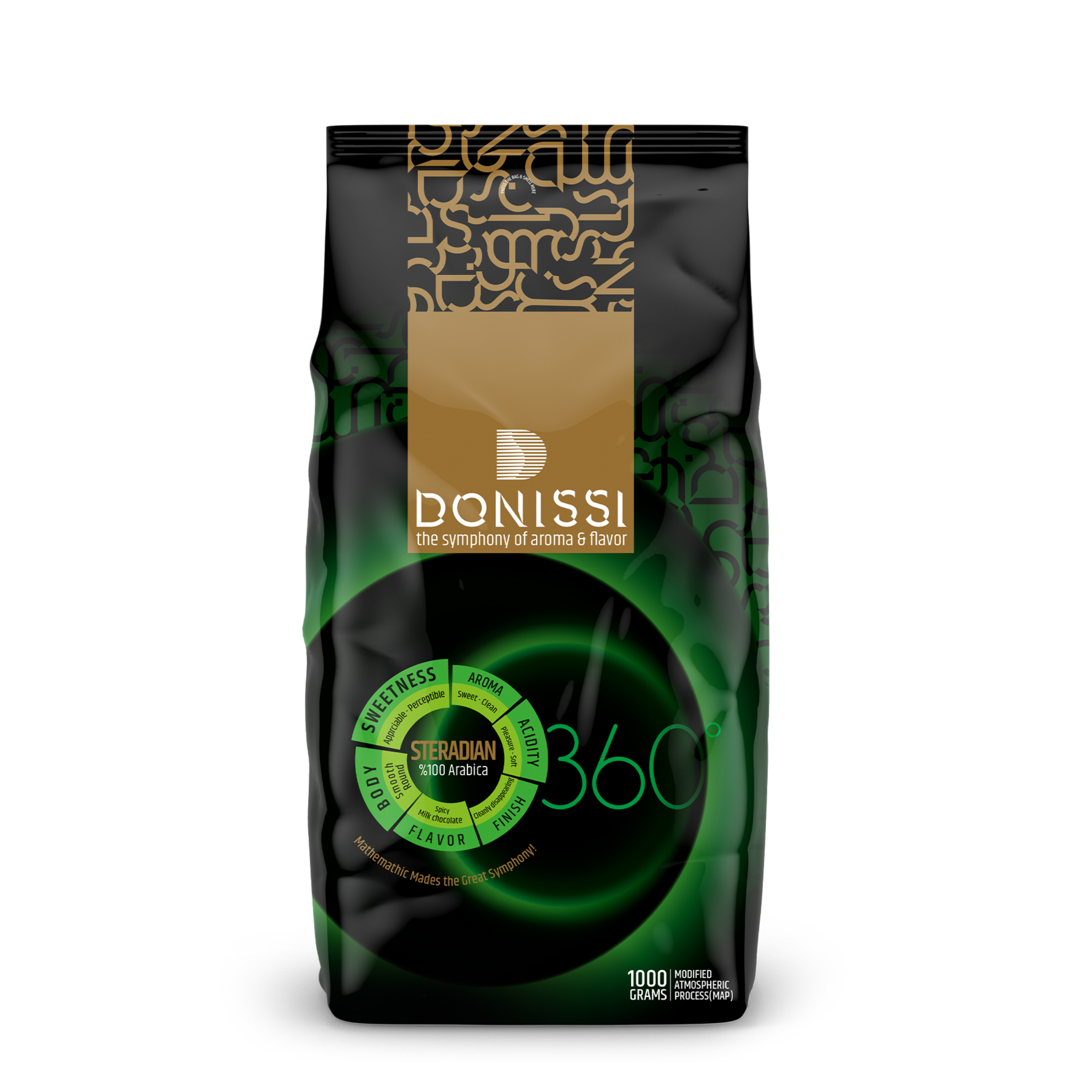 دانه قهوه استرادیان 100% عربیکا دونیسی - 1000 گرم
