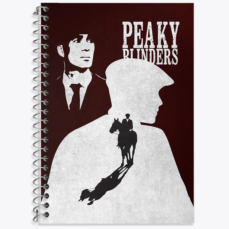 دفتر زبان 50 برگ خندالو مدل سه خط طرح پیکی بلایندرز (Peaky Blinders) کد F1739