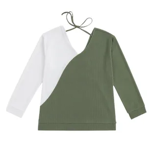 بلوز آستین بلند یقه هفت زنانه مدل پشت گره 998