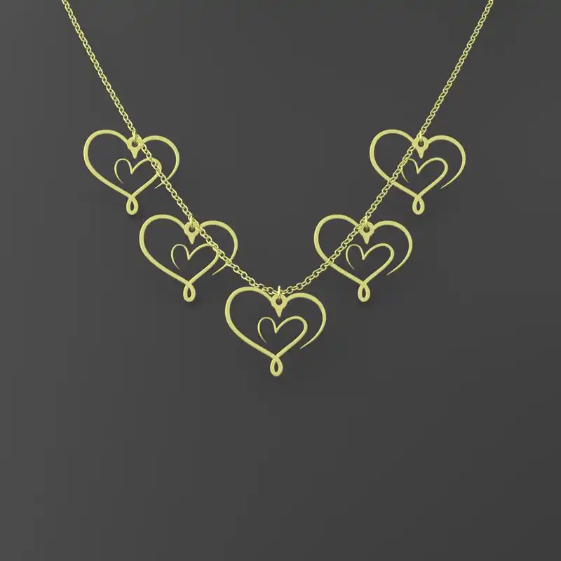 گردنبند طلا 18 عیار زنانه مدوپد مدل قلب کد RNA17798