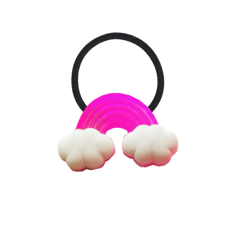 کش مو دخترانه مدل ابر و رنگین کمان کد 06