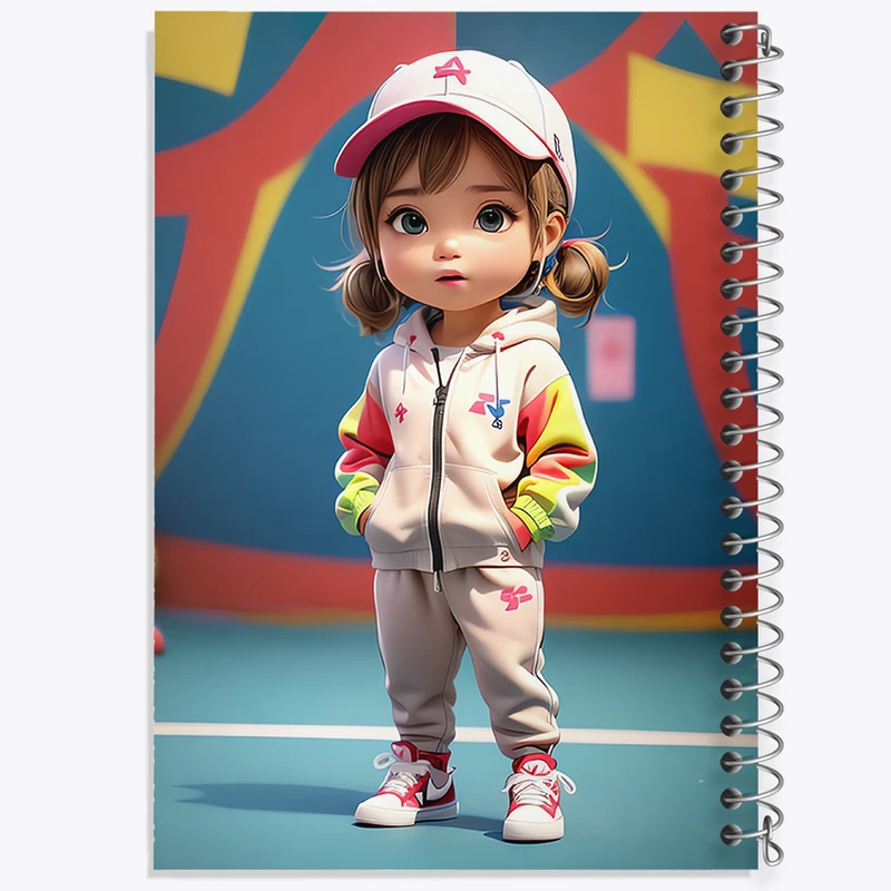 دفتر ژورنال نویسی 50 برگ خندالو مدل نقطه ای طرح دخترانه کد N1124