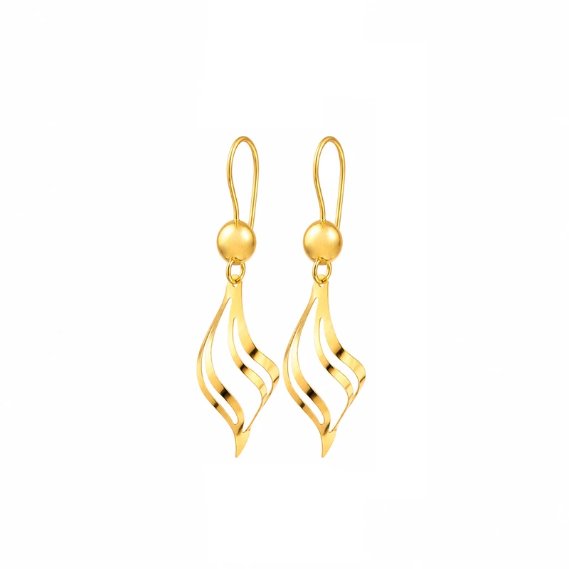 گوشواره عصایی طلا 18 عیار زنانه مان گالری مدل رکسانا کد EA01-0022500