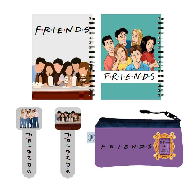 بسته لوازم تحریر مدل friends bs76 مجموعه 5 عددی