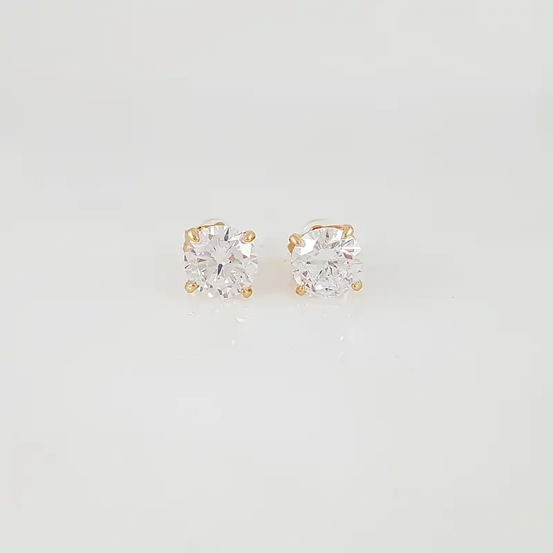 گوشواره زنانه ژوپینگ مدل تک نگین