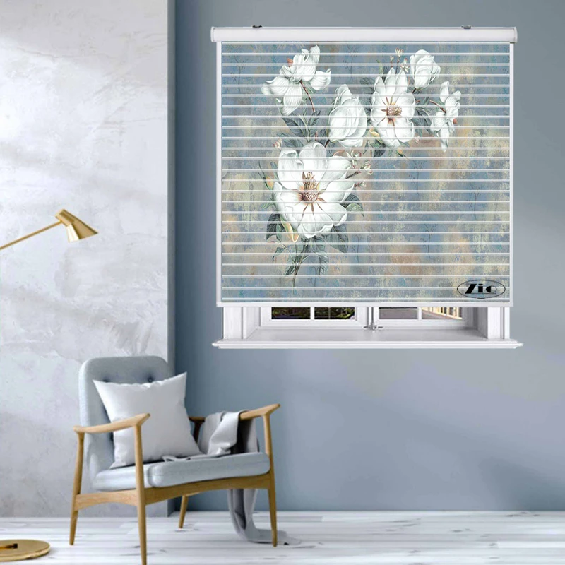 پرده زبرا زیو مدل  P-6060 سایز 150x150 سانتی متر