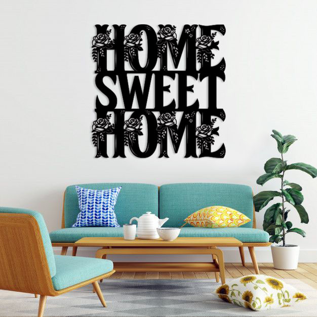 استیکر دیواری طرح home sweet home کد 03