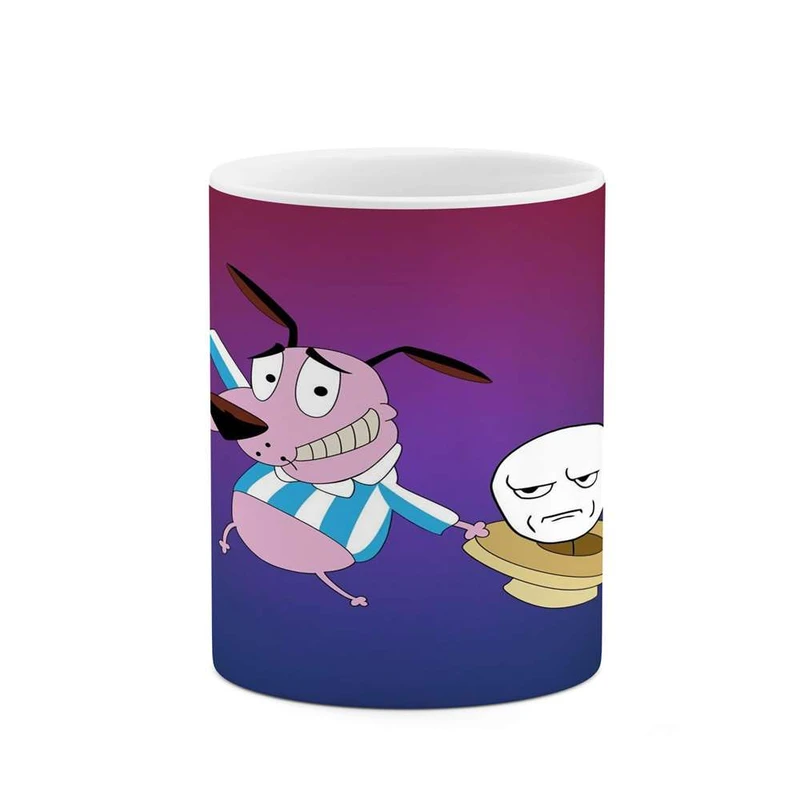 ماگ کاکتی مدل کارتون Courage The Cowardly Dog کد mgh22412