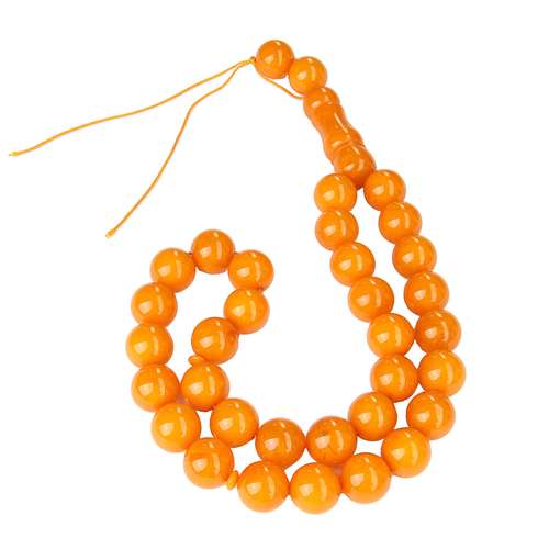 تسبیح بازرگانی میلادی مدل کهربا طبیعی کد T_379