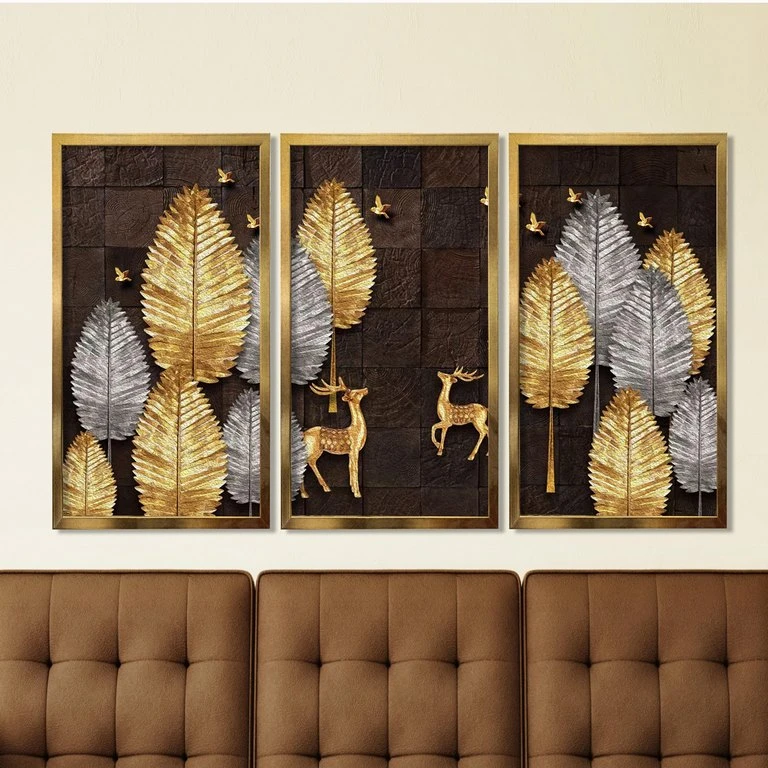 تابلو بکلیت طرح نقاشی مدل دکوراتیو T-364  مجموعه 3 عددی