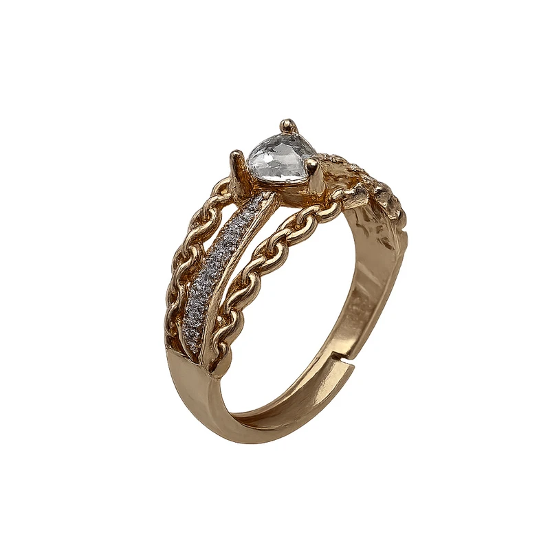 انگشتر زنانه مدل قرار دل کد cm4114