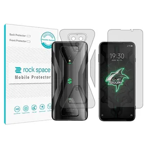 Rockspace transparent screen protector HyGEL model suitable for Xiaomi Black Shark 3 mobile phone along with the back protector
