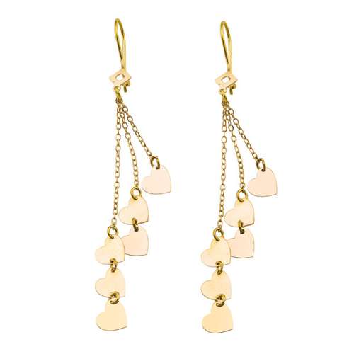 گوشواره طلا 18 عیار زنانه عدنان مدل TYR965