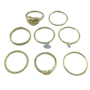 انگشتر زنانه مدل R4021 مجموعه 8 عددی