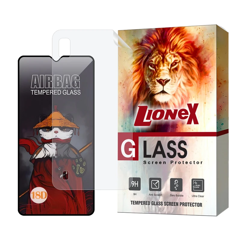محافظ صفحه نمایش لایونکس مدل AIRNABKLI مناسب برای گوشی موبایل سامسونگ Galaxy A10 / Galaxy M10 به همراه محافظ پشت گوشی