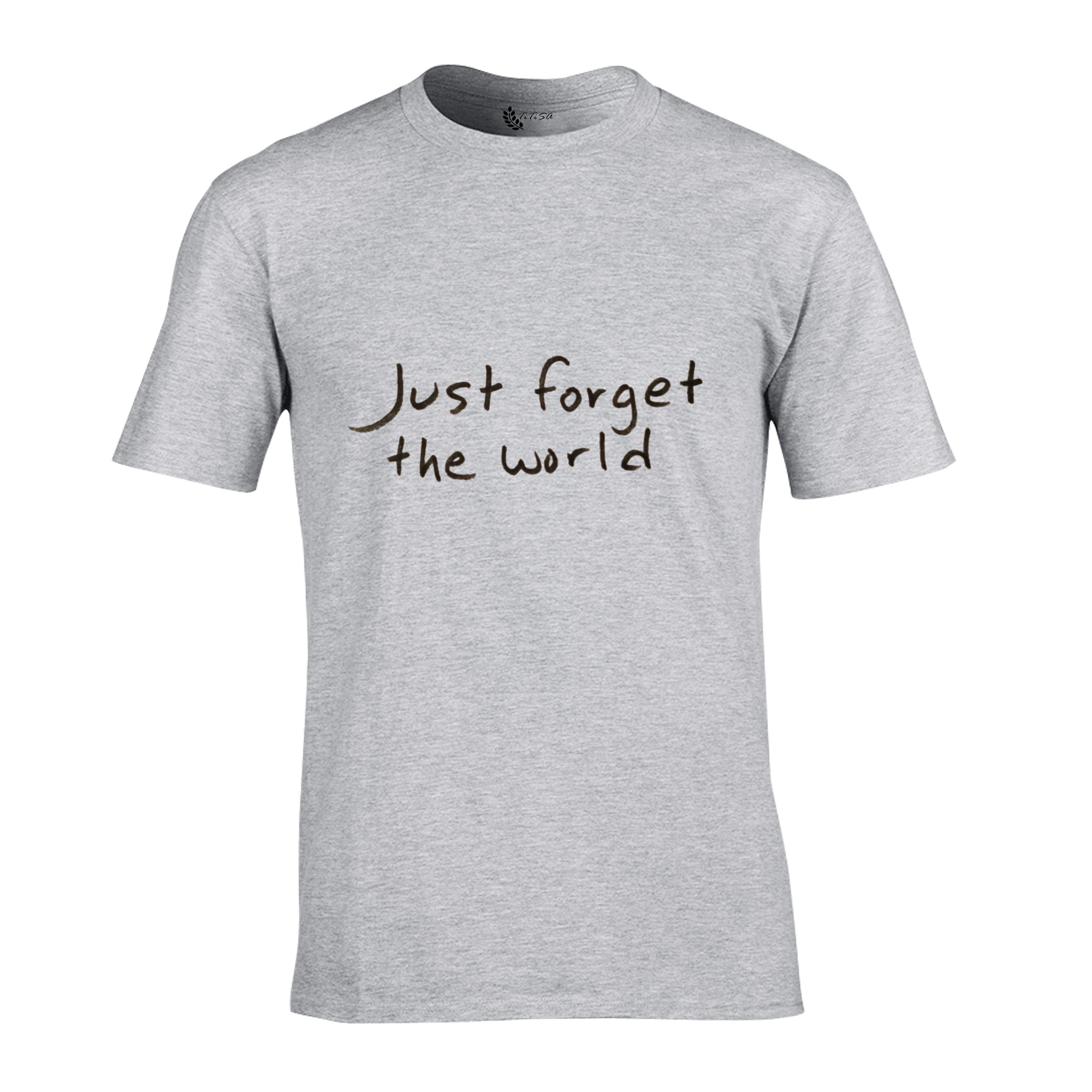 تی شرت آستین کوتاه مردانه مدل just forget the world