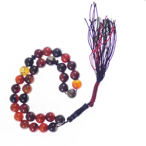 تسبیح سلین کالا مدل عقیق سلیمانی 33دانه سایز 10