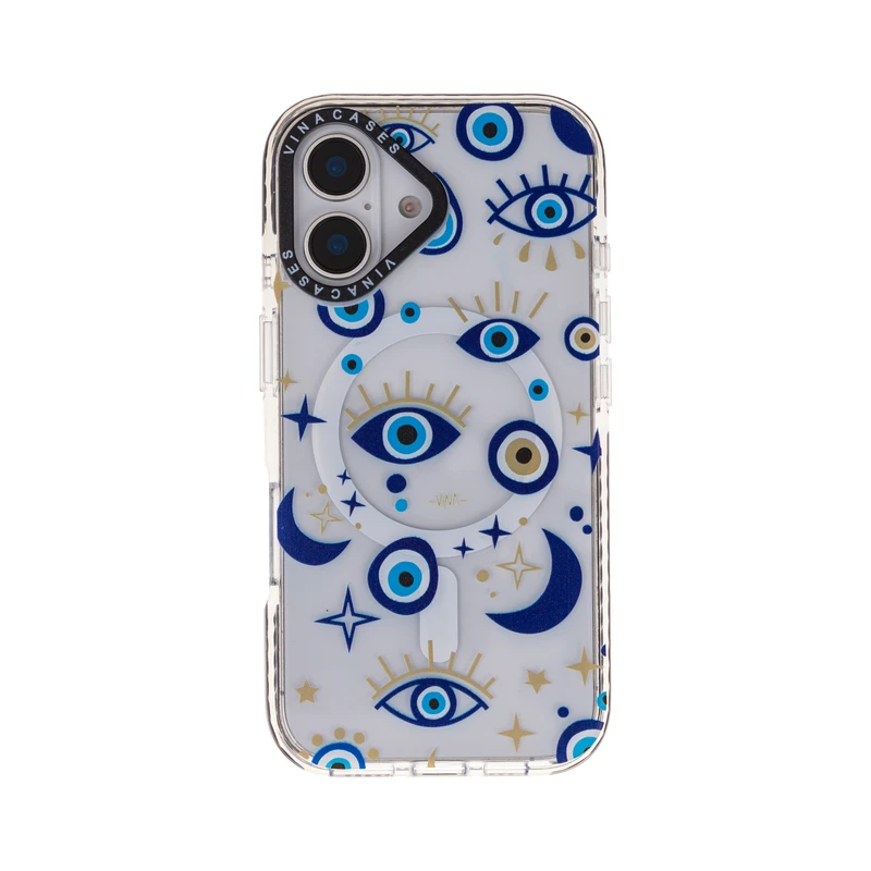 کاور ویناکیسز مدل Gold and Blue eyes MagSafe مناسب برای گوشی موبایل اپل iphone 16