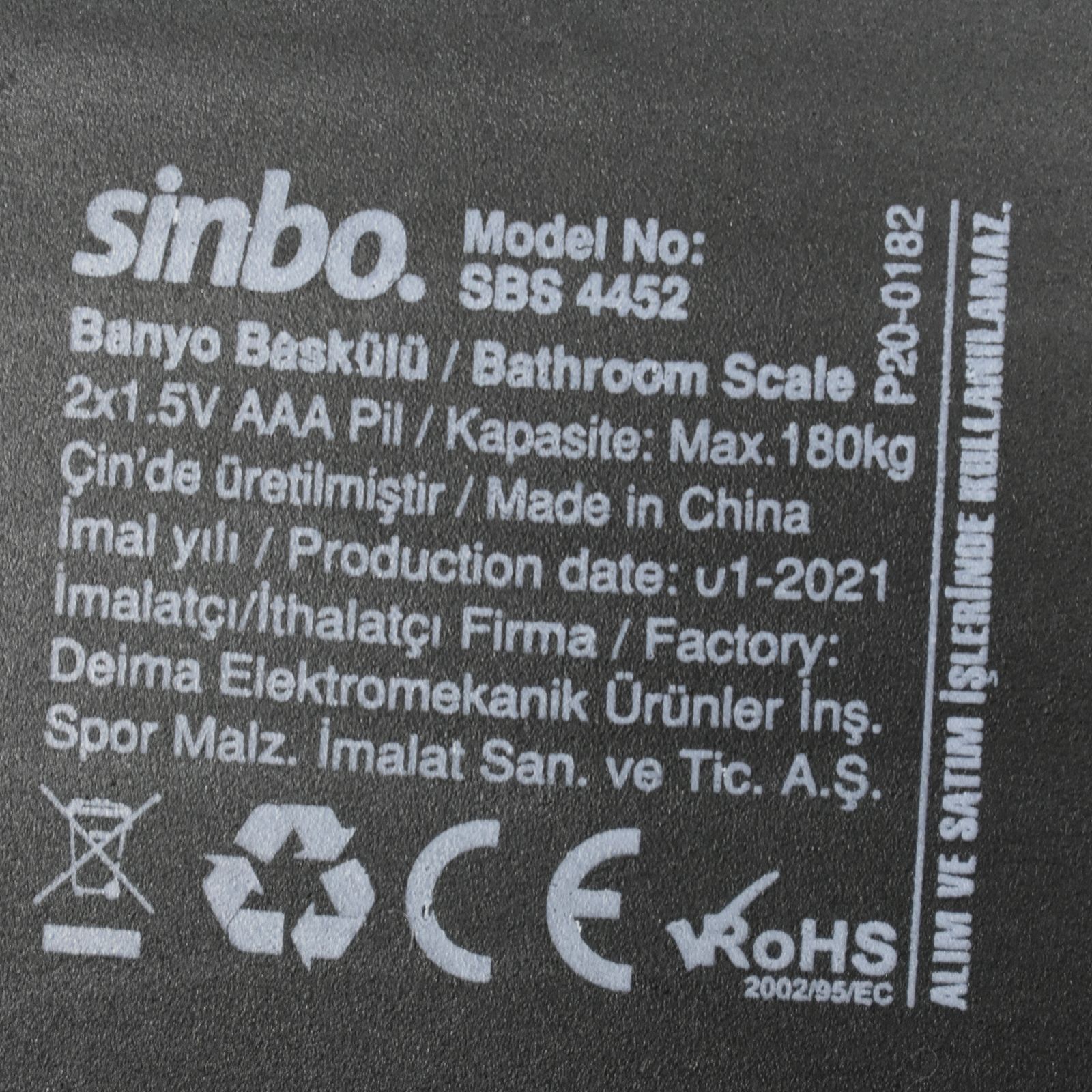 ترازو دیجیتال سینبو مدل Sbs 4452 -  - 2