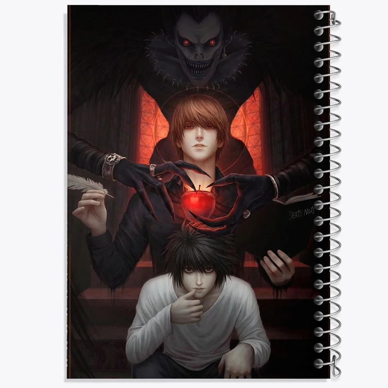 دفتر لیست خرید 50 برگ خندالو طرح ال و لایت یاگامی انیمه دفترچه مرگ Death Note کد 4925