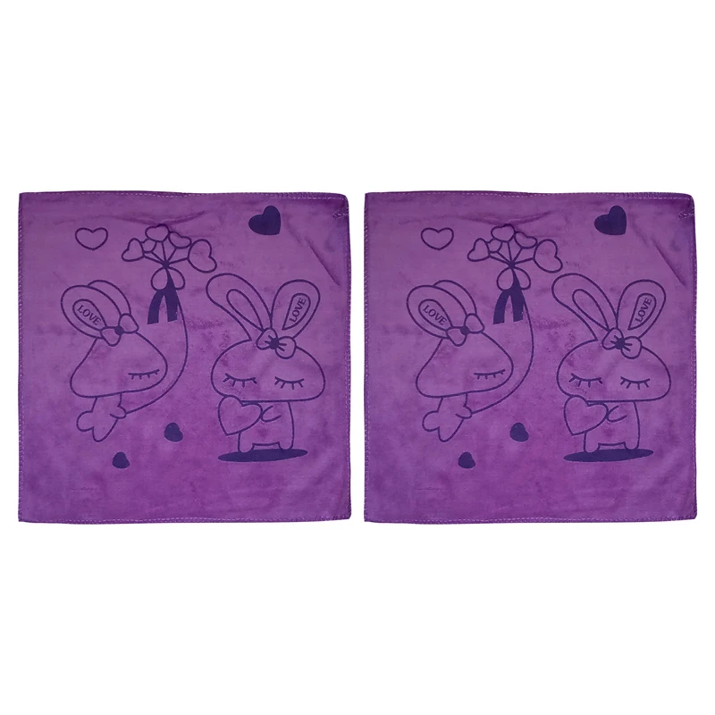 حوله آشپزخانه مدل خرگوش های عاشق سایز 30x30 سانتی متر مجموعه دو عددی