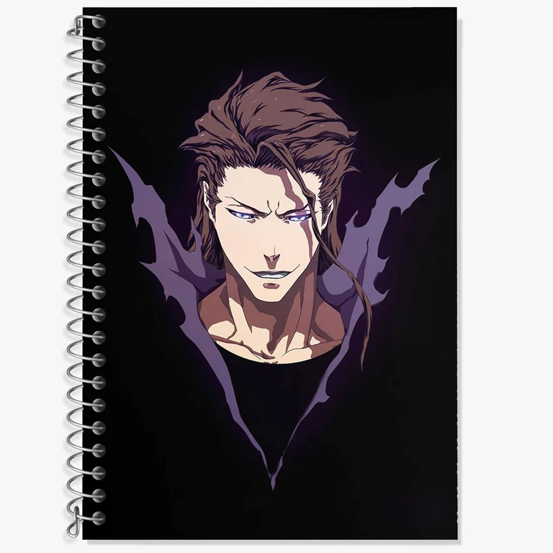 دفتر زبان 50 برگ خندالو مدل سه خط طرح آیزن انیمه بلیچ Bleach کد 12019