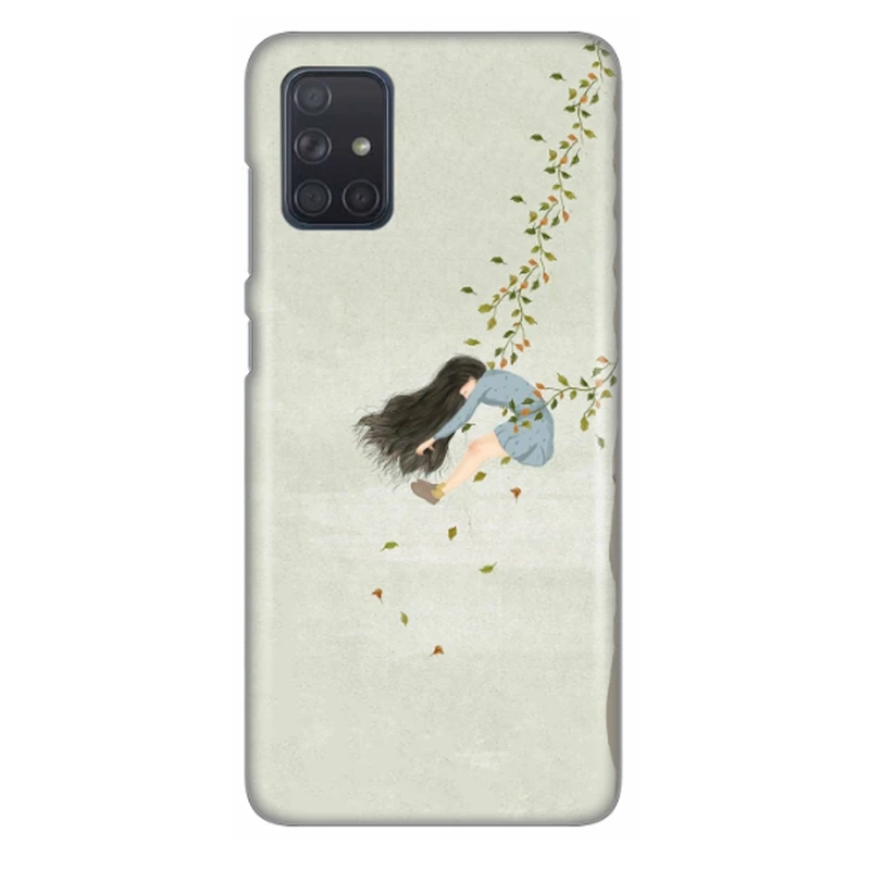 کاور طرح دختر و برگ کد DIMO-038 مناسب برای گوشی موبایل سامسونگ Galaxy A71