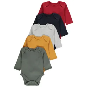 بادی آستین بلند نوزادی جورج مدل GEM788528 مجموعه ی پنج عددی 