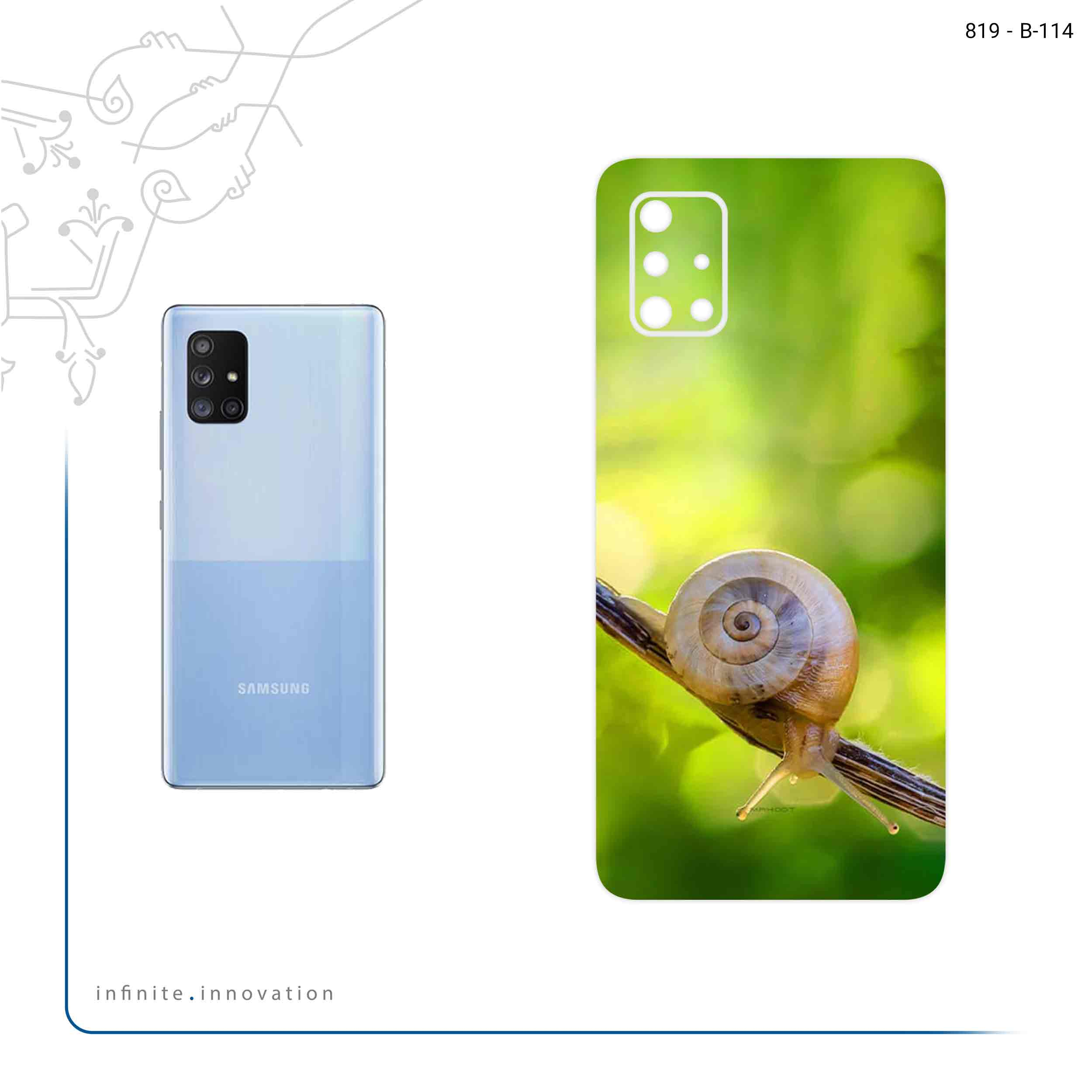 برچسب پوششی ماهوت مدل Snail مناسب برای گوشی موبایل سامسونگ Galaxy A71 5G