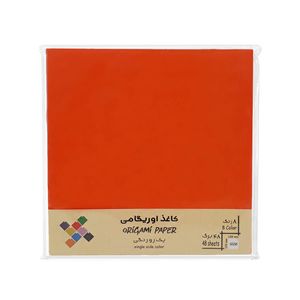 کاغذ اوریگامی مدل تکرو رنگی کد OP-SIN بسته 48 عددی