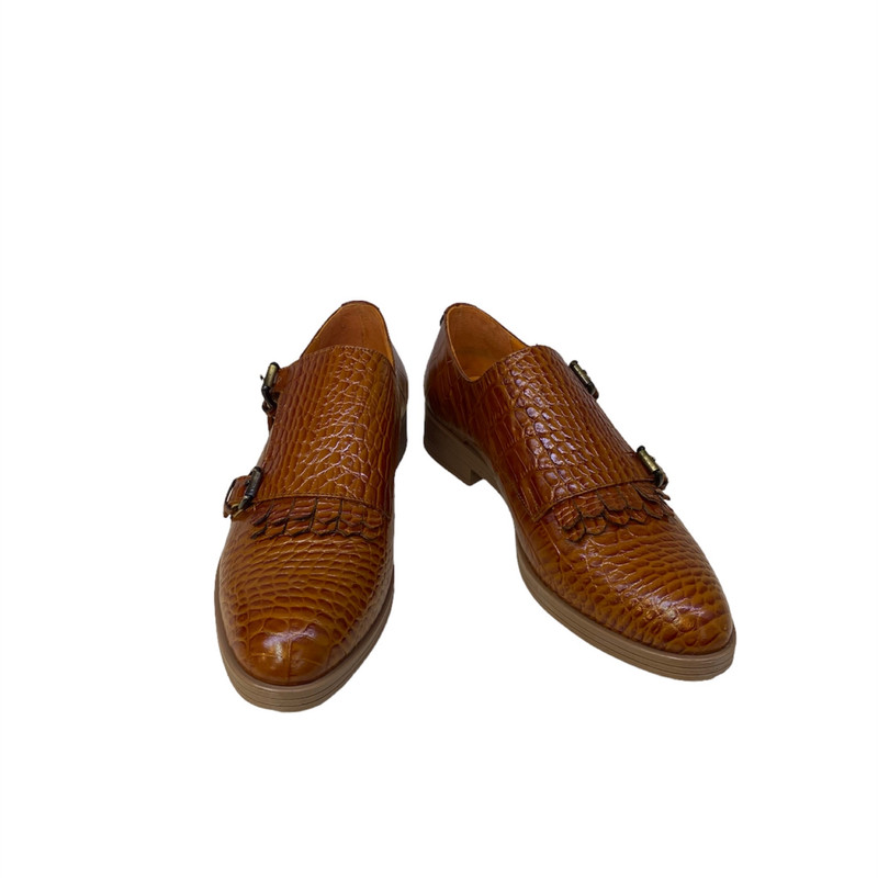 کفش زنانه مدل چرم طبیعی کد 0222 رنگ عسلی