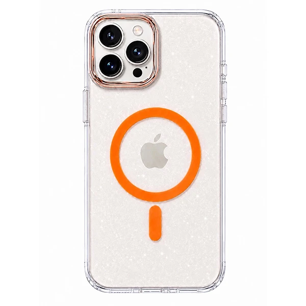 کاور مدل شفاف اکلیلی طرح مگ سیف مناسب برای گوشی موبایل اپل Iphone 13 Promax