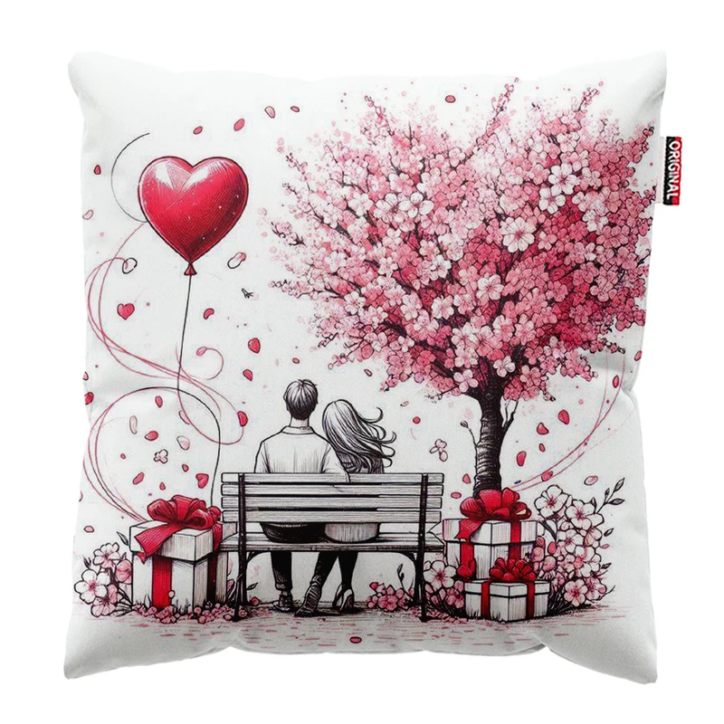 کوسن پاد آفرین مدل عاشقانه سایز 30*30 سانتی متر