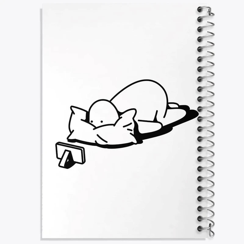 دفتر لیست خرید 50 برگ خندالو طرح تنبل خسته کد 29413