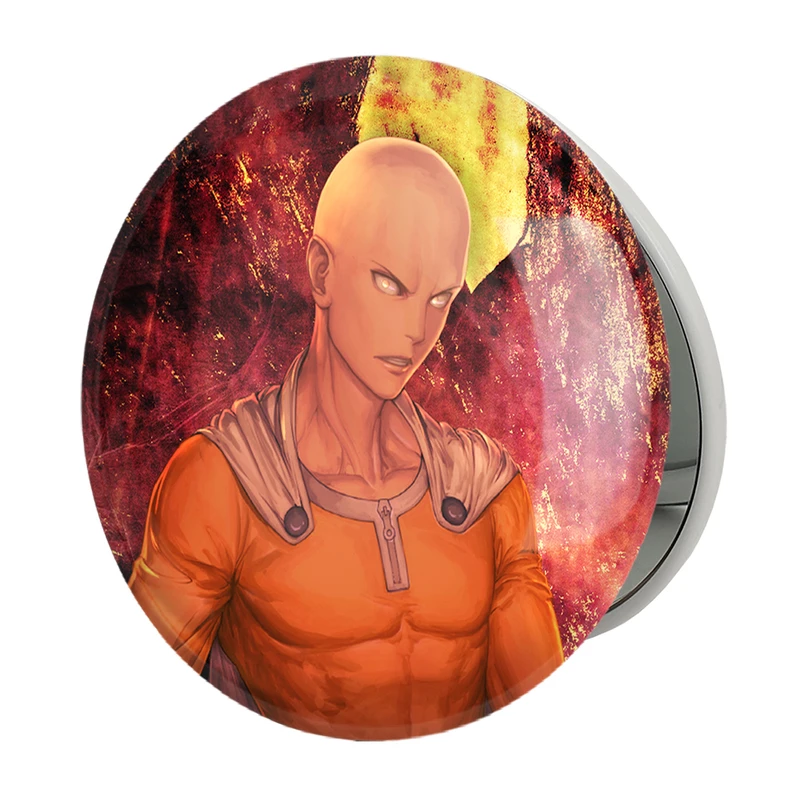 آینه جیبی خندالو طرح سایتاما انیمه مرد تک مشتی One Punch Man مدل تاشو کد 11333 