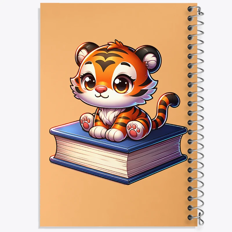 دفتر مشق 100 برگ خندالو طرح ببر بامزه کد F7739