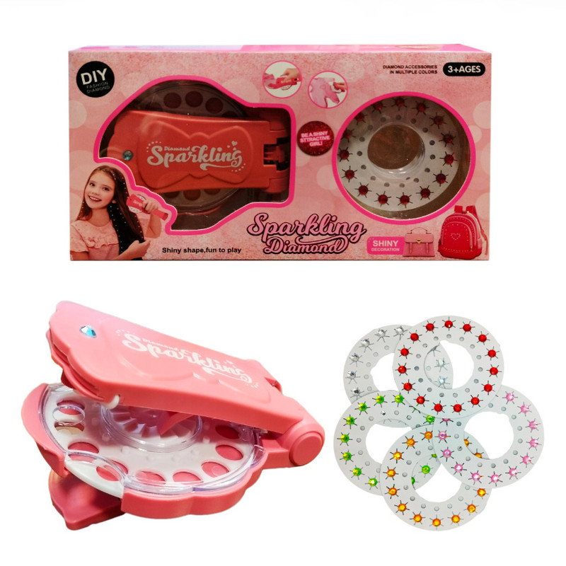 ست اسباب بازی لوازم آرایشی مدل دکمه زن مو طرح نگین زن کد 2-861