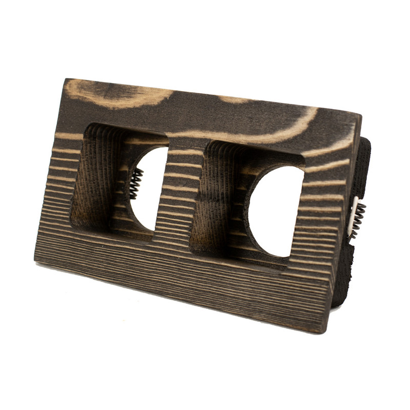 قاب هالوژن مدل چوبی دوقلو مربع