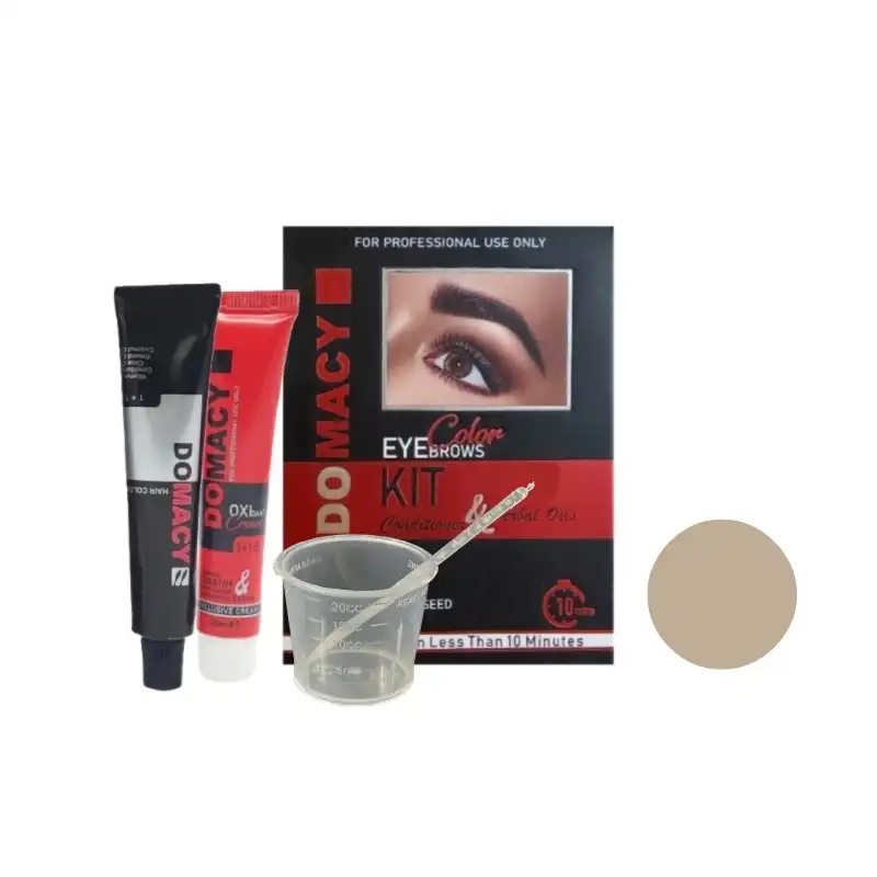 کیت رنگ ابرو دوماسی شماره 12 حجم 15 میلی لیتر رنگ مرواریدی