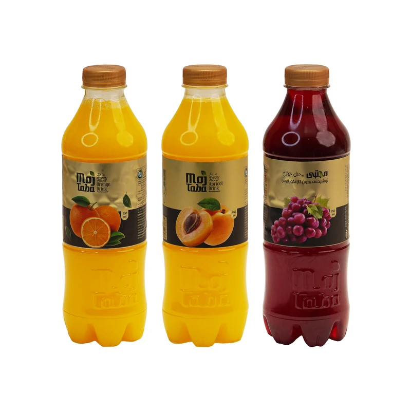 نوشیدنی پرتقال،زردآلو و انگور مجتبی - 950 میلی لیتر بسته 3 عددی