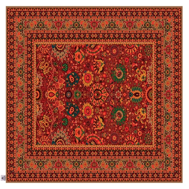 رومیزی مدل سنتی مدرن کد 11095 سایز 140*140 سانتی متر