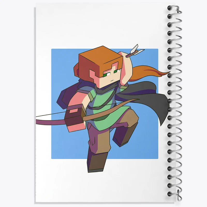 دفتر شطرنجی 50 برگ خندالو مدل بازی ماینکرافت (Minecraft) کد 36969