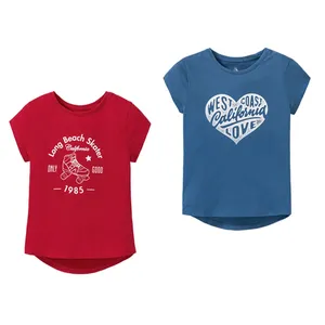 تی شرت آستین کوتاه دخترانه پیپرتس مدل پنبه ای کد 8230732 مجموعه 2 عددی